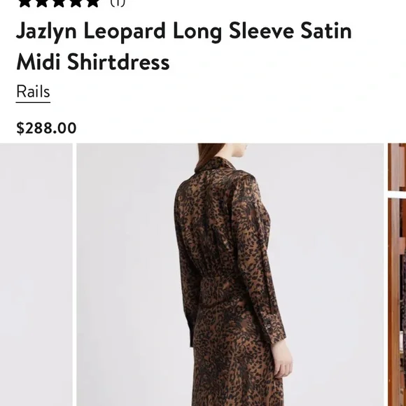 Rails Jazlyn Leopard Satin Shirtdress - Picture 5 of 10